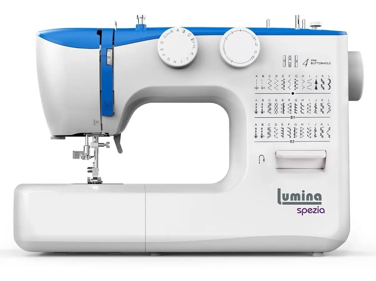 Máquina De Coser Recta Lumina Spezia Portable Color Azul