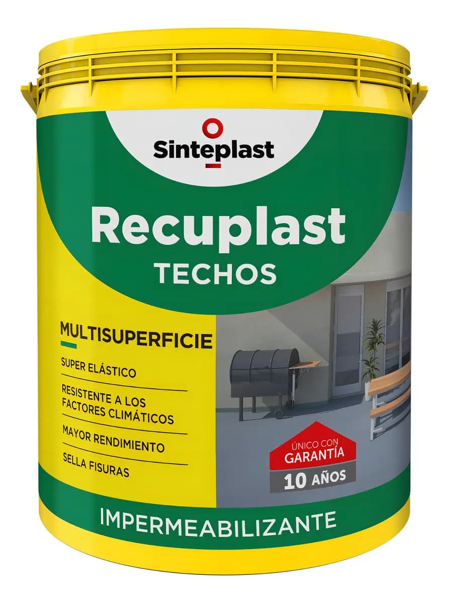 Sinteplast Recuplast Techos Impermeabilizante 20lt Color Negro