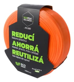 Filamento PLA Hellbot Ecofila Recarga V2 Naranja de 1.75 mm y 1 kg