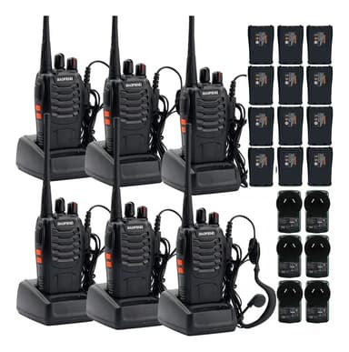Walkie-talkie Baofeng Walkie-talkie BF 888S de 4 radios y frecuencia UHF - negro