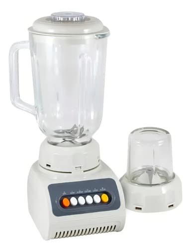 Licuadora Delhi 2 En 1 600w Jarra Y Picador De Vidrio 1.5l Color Blanco