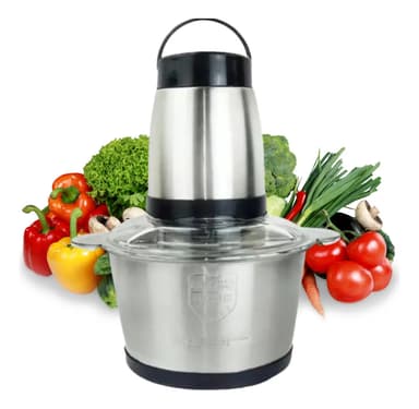 Procesador de Alimentos Macarons 2L 1000W Picadora Verduras y Carne Plateado