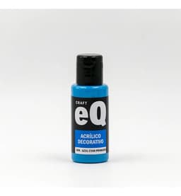 Pintura Acrilica Decorativa Eq Arte 50cc Óleo Azul Cyan Primario