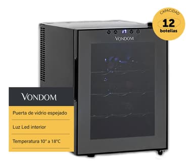 Cava De Vinos Vondom Linea Negra - 12 Botellas Color Negro
