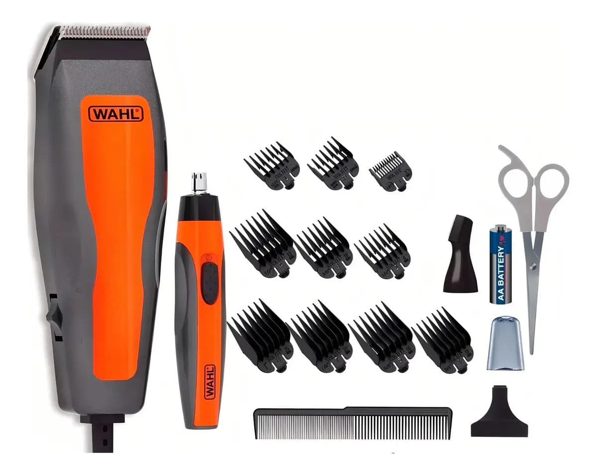 Maquina Wahl Corta Pelo Barba Nasal Nariz Kit 20 Piezas Color Naranja