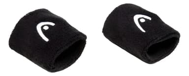 Muñequeras Head Cortas X2 Tenis Padel Squash Color Negro Talle Único