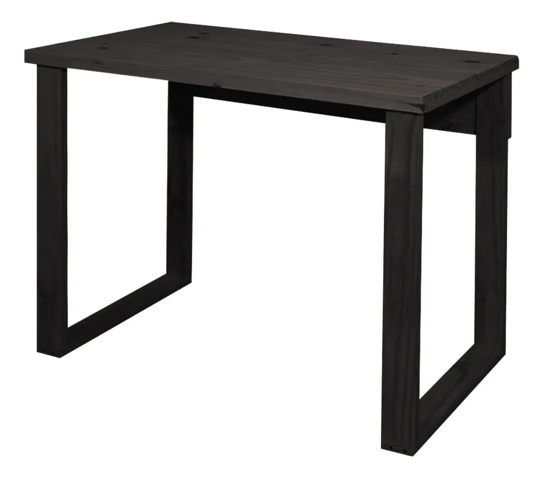Escritorio Estilo Moderno Para Oficina Con Patas Altas Rectangulares Madera Altas Color Negro