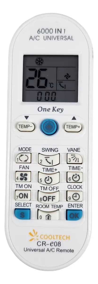 Control Remoto Universal Aire Acondicionado Split 6000 Cod