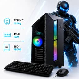 Pc Ryzen 7 Completa 5700g | 16 gb | 480 gb | Wi-Fi | Mouse y Teclado | Aconcawa PC