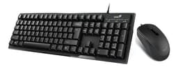 Kit Teclado y Mouse Genius KB102 DX120 Negro para PC o Notebook con Cable USB