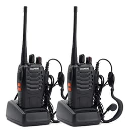 Kit X 2 Handy Baofeng Radio Walkie Talkie Bf888s 16ch Uhf Bandas de frecuencia 16 Color Negro