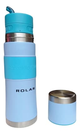 Termo Rolan Mate Listo Autocebante 750ml Acero Inoxidable Color Celeste