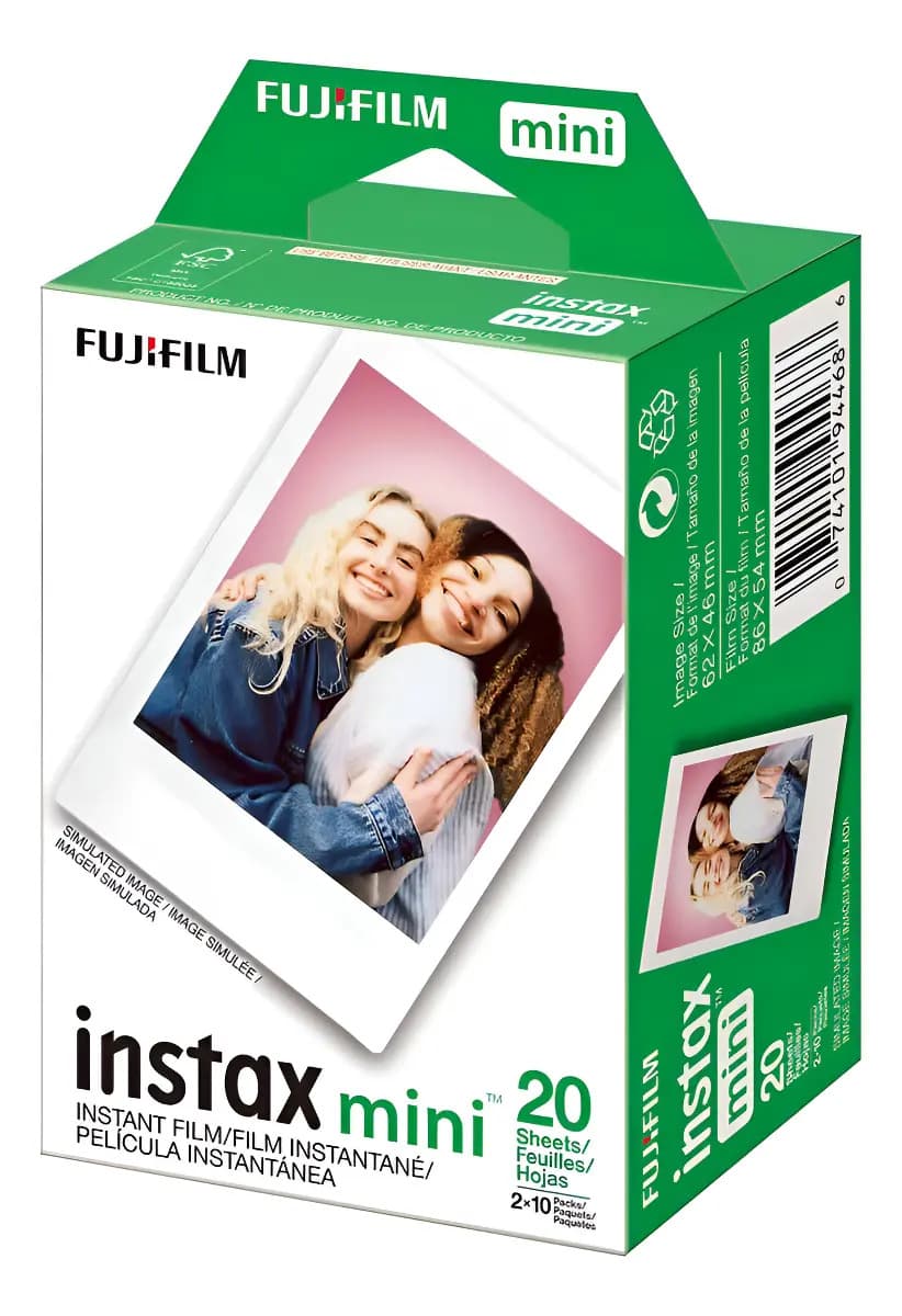 20 Films Fuji Instax Mini Instant Lomo Color Borde Blanco