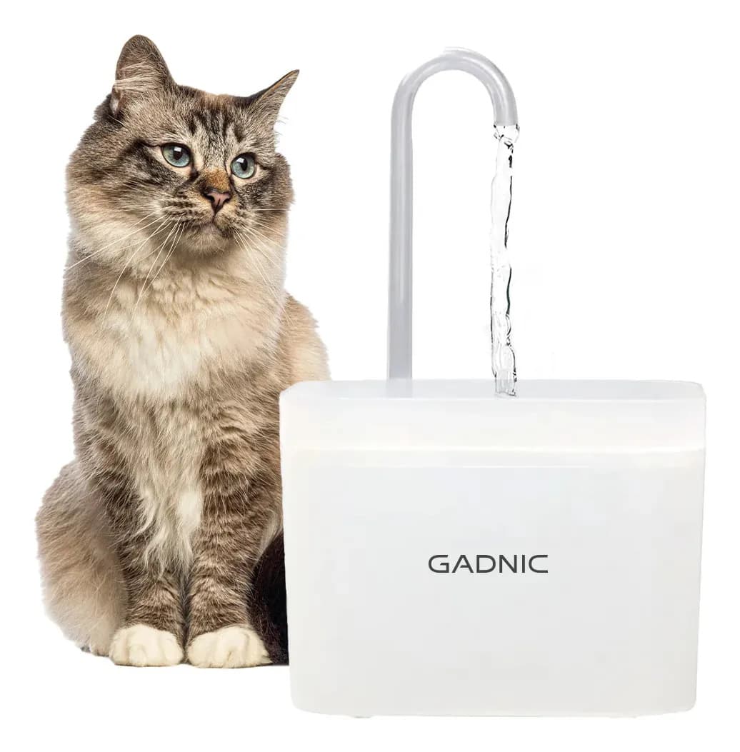 Bebedero Fuente De Agua Gadnic Automático Perro Gato Blanco