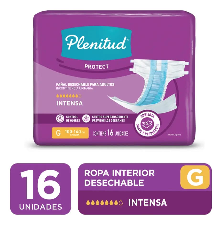 Pañal para Adultos Plenitud Protect G x16