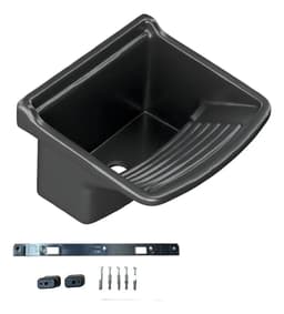 Pileta Lavadero Plástica Negra Waterplast con Fregadero 15L PVC