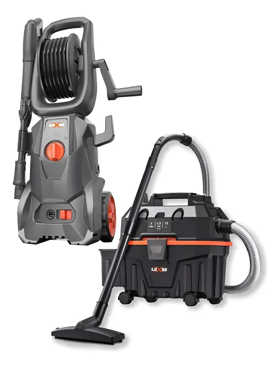 Combo Hidrolavadora Luxus 1800w + Aspiradora Luxus 1200w Gris 50