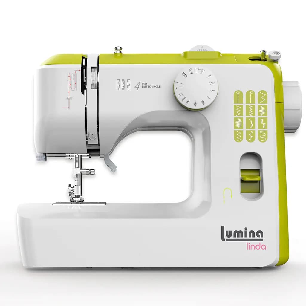 Máquina De Coser Recta Mecánica Lumina Linda Verde 12 Diseños