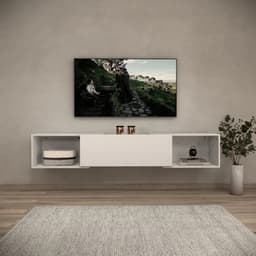 Rack Tv Flotante Mueble Mesa Tv Ajustable Moderno 135-174cm Muar