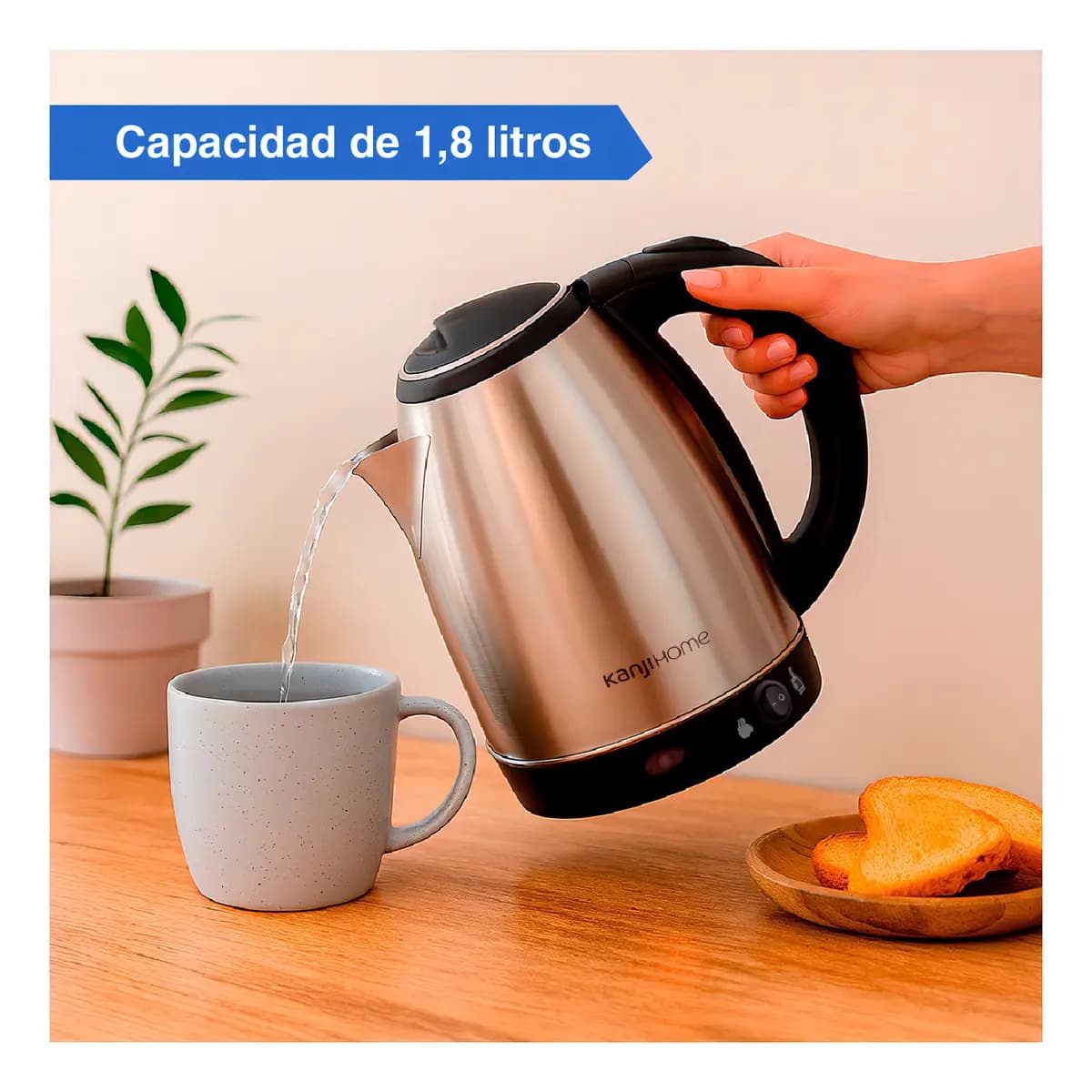 Pava Eléctrica Matera Kanji Home Kjh-pe15002m 1500w 1.8 Mate