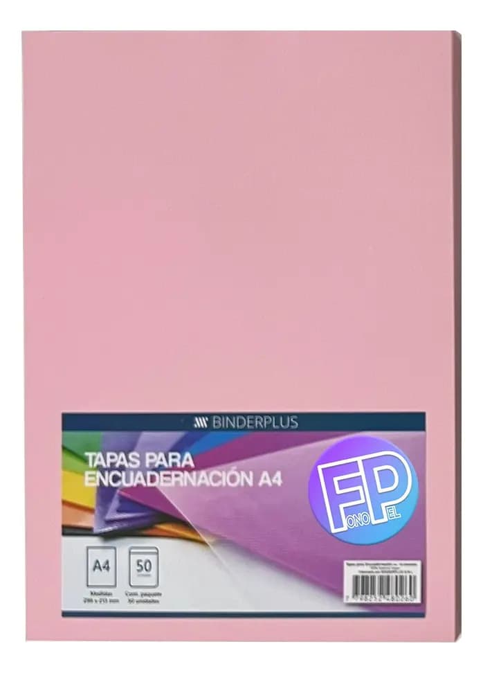 Tapa A4 Poliprop. Encuadernar Espiralar X 50 Color O Cristal Color Rosa Pastel