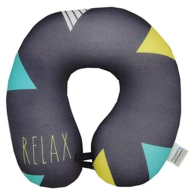 Almohada Para Viaje Cuello Cervical Relax Microperlas Diseño de la tela Geométrico