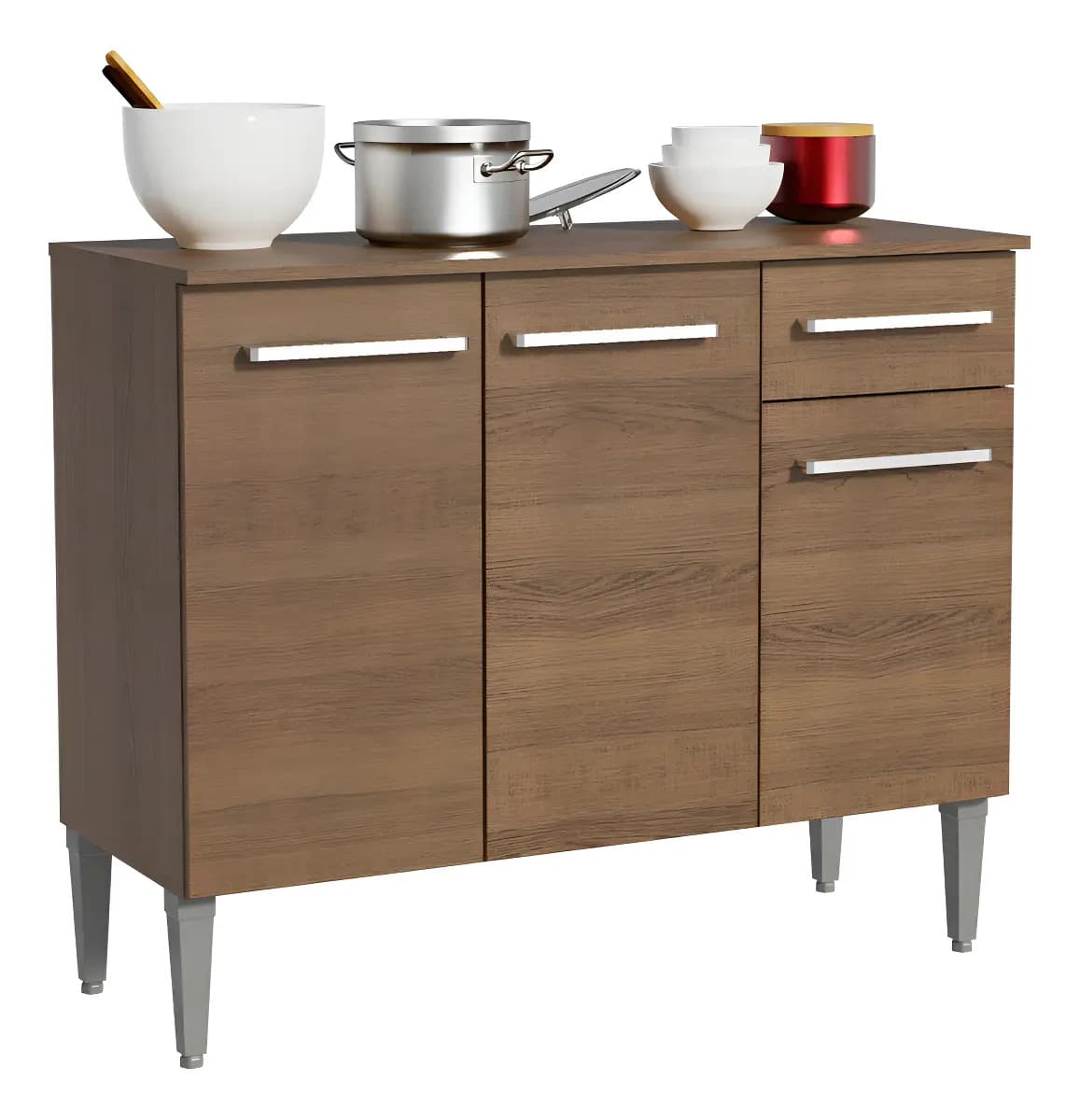 Mueble De Cocina Bajo Mesada Madesa Emilly Con Mesada