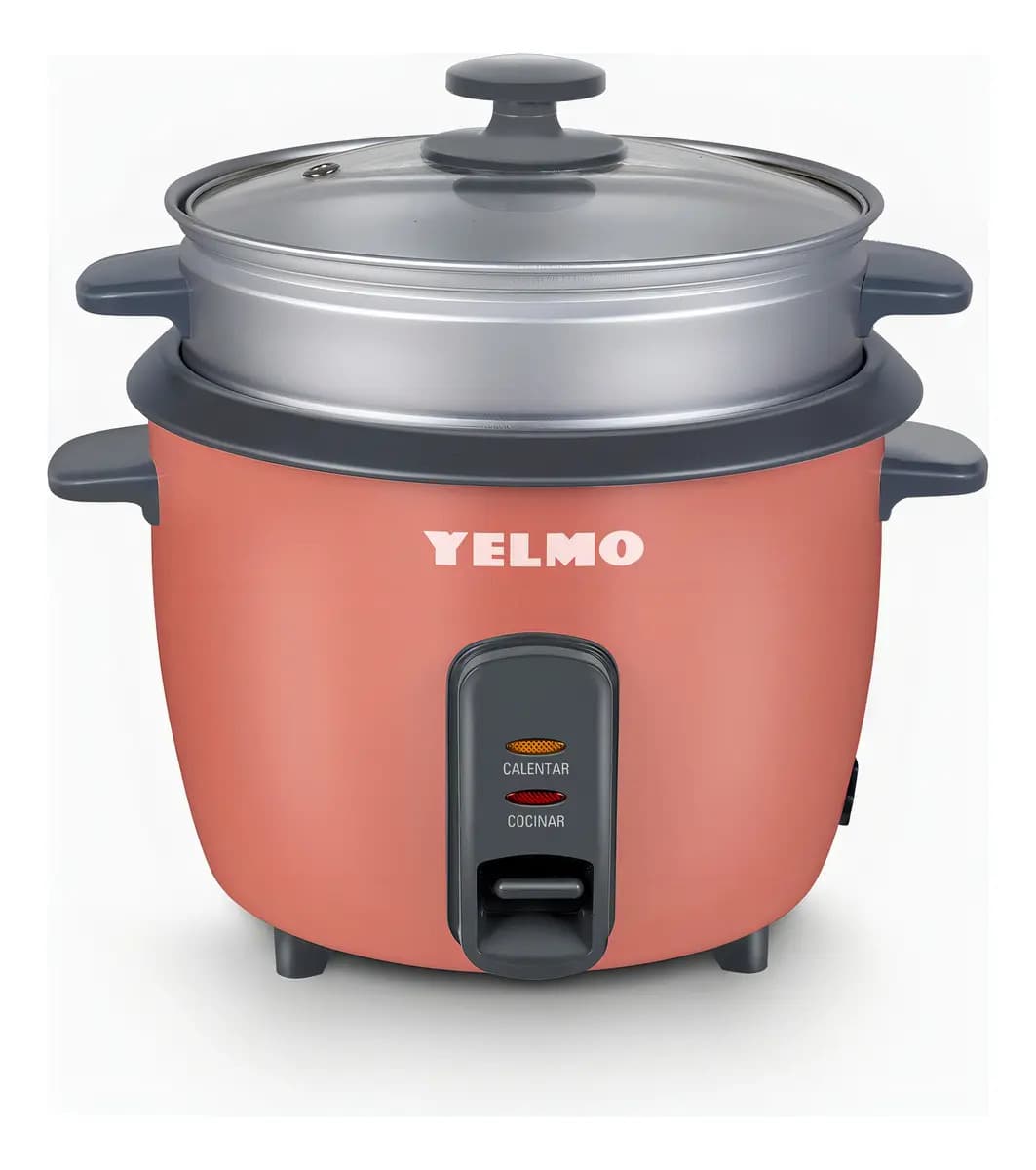 Arrocera Eléctrica Yelmo Ar-9801 1.8l Cocción Vapor Color Gris/Rojo Frecuencia 50Hz