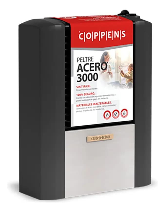 Calefactor Coppens Multigas 3000kcal Sin Salida Color Peltre