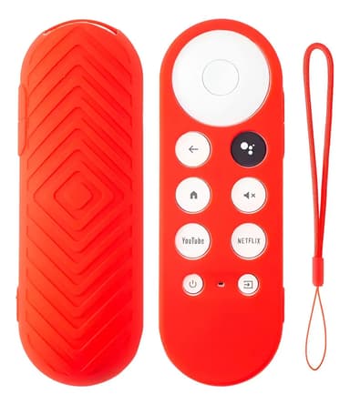 Funda Control Remoto Para Google Tv Chromecast Silicona Color Rojo