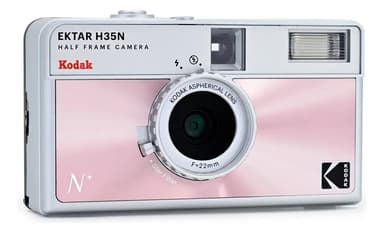 Cámara de cine Kodak Ektar H35n de 35 mm de medio fotograma con filtro en forma de estrella y soporte para trípode (rosa esmaltado)