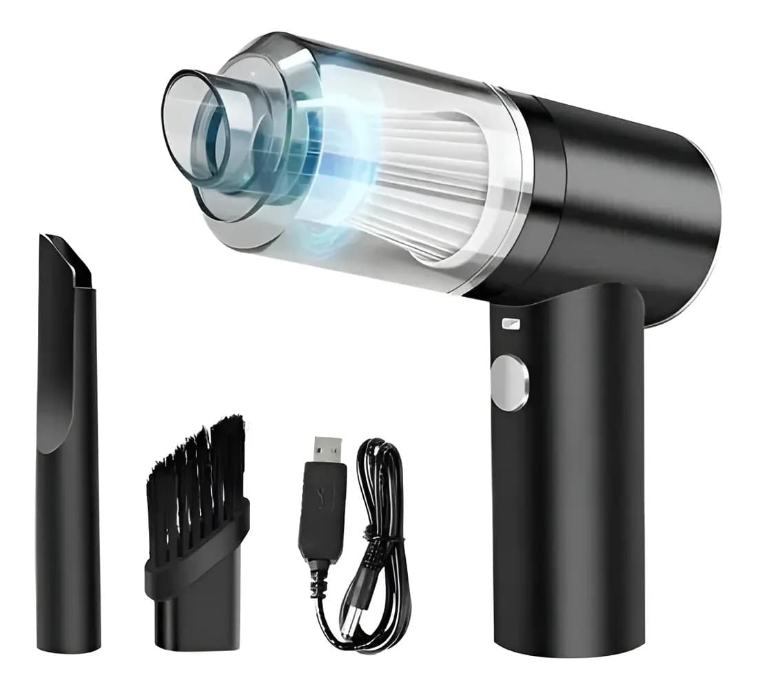 Mini Aspiradora De Mano Sopladora Inalambrica Recargable Usb Negro