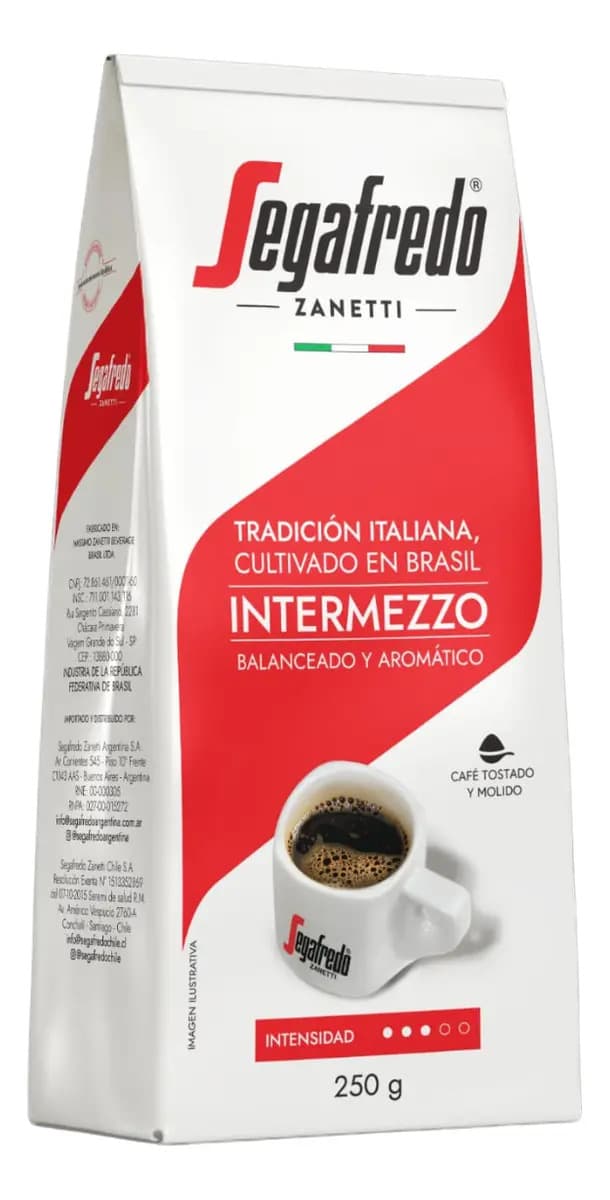 Cafe Molido Intermezzo X 250 G Segafredo Zanetti