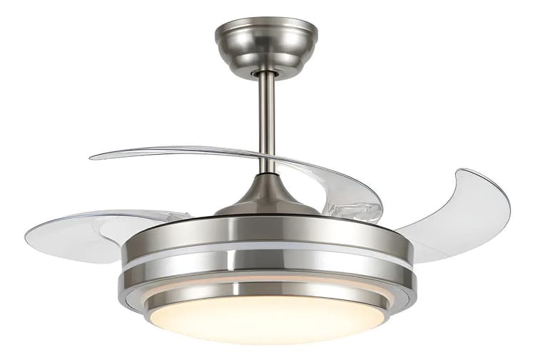 Ventilador De Techo Retráctil 4 Aspas Control Remoto Ambi O 4 1.1 M