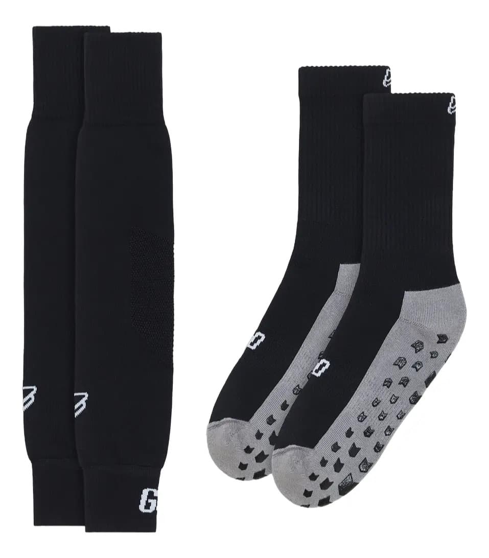 Media Kit Antideslizante + Pantorrillera Floyd Go® Deporte Color Negro Talle Unico Del 41 Al 45