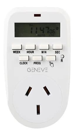 Temporizador Digital Geneve Enchufable Reloj Timer 10 Amp