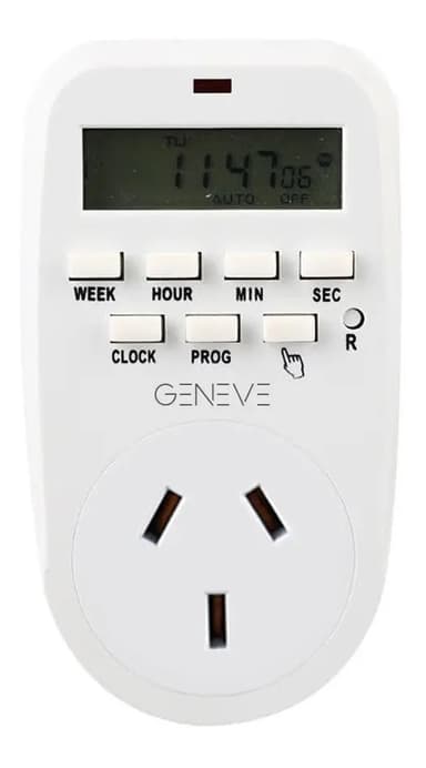 Temporizador Digital Geneve Enchufable Reloj Timer 10 Amp