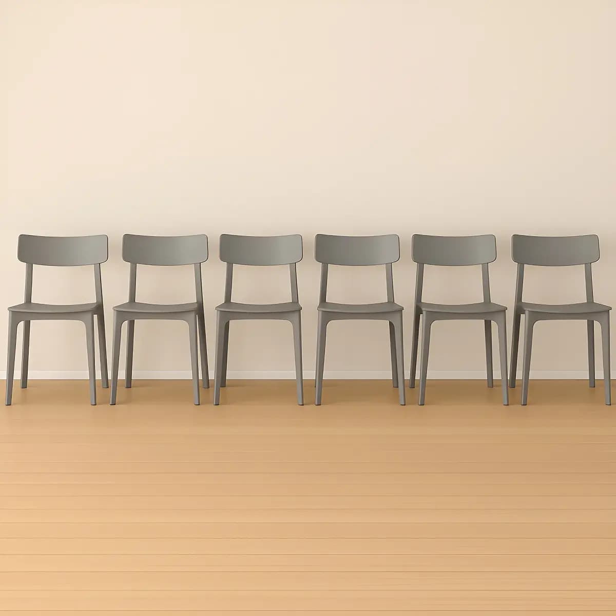 Silla Comedor Cocina Plastica Apilable Modelo Rio Pack 6 Estructura De La Silla Gris