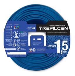 Cable Unipolar Trefilcon 1.5mm² Cobre Flexible Rollo 25m Celeste 450/750V