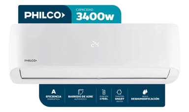 Aire acondicionado split frio y calor Philco PHS32HA4CNE 2900F 3400W color blanc