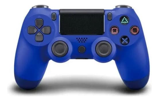 Control Inalámbrico Joystick Compatible Con Ps4 Color Blanco Color Azul