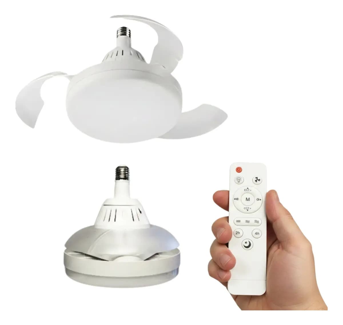 Ventilador de Techo LED Knup KP-FL004 con Control y Aspas Retráctiles