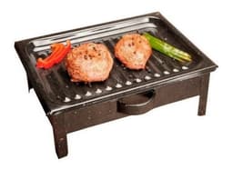 Brasero De Mesa Enlozado Parrilla Bandeja Asado