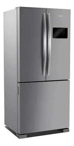 Heladera No Frost Whirlpool French Door 554L Acero Inoxidable Freezer Inferior