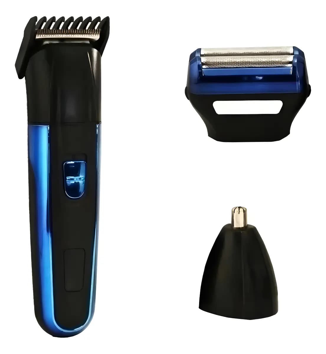 Afeitadora y cortadora de pelo OM 7213USB azul oscuro y negra