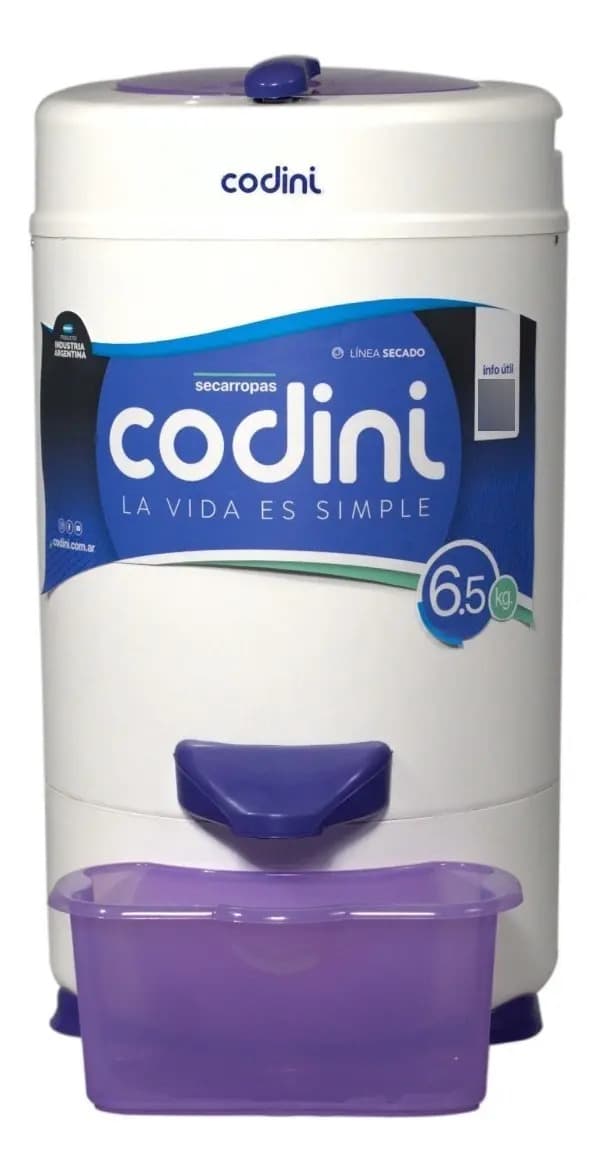 Secarropas Centrífugo Codini Innova 6.5kgs Lila