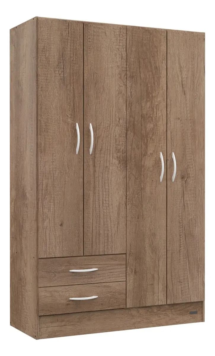 Placard Ropero 4 Puertas 2 Cajones Pack 24 Mosconi Grei