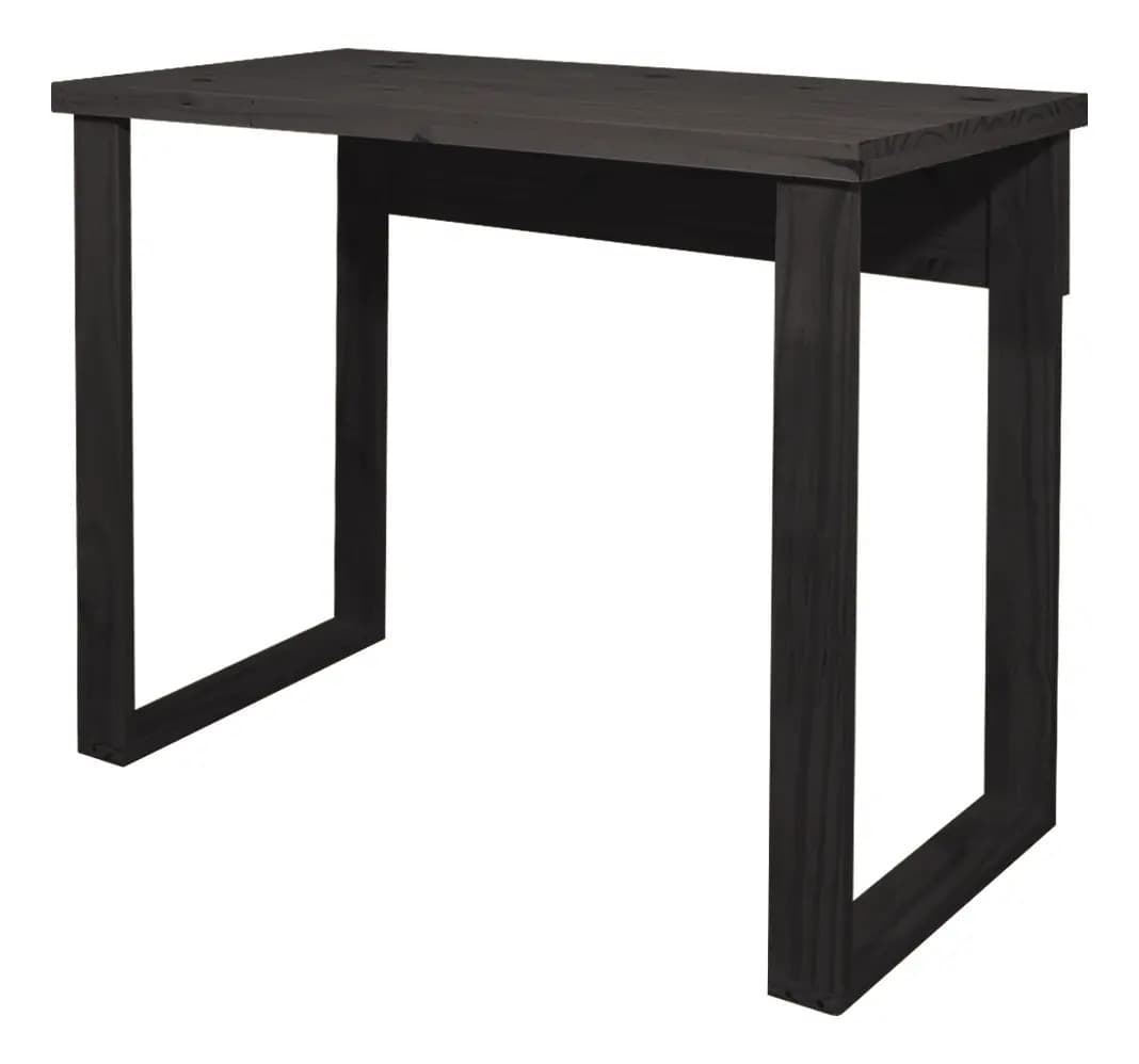 Escritorio Estilo Moderno Para Oficina 120 Con Patas Altas Rectangulares Madera Altas Color Negro