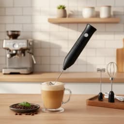 Batidor Espumador De Leche Recargable Usb 2 En 1