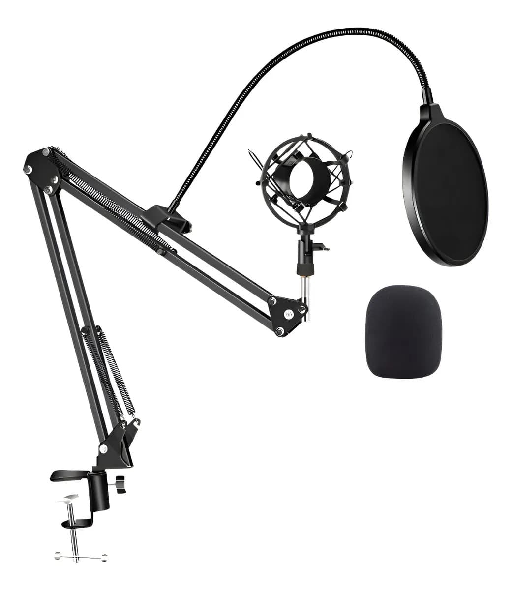 Soporte Mut Para Micrófono Brazo Filtro Antipop Shock Mount Negro